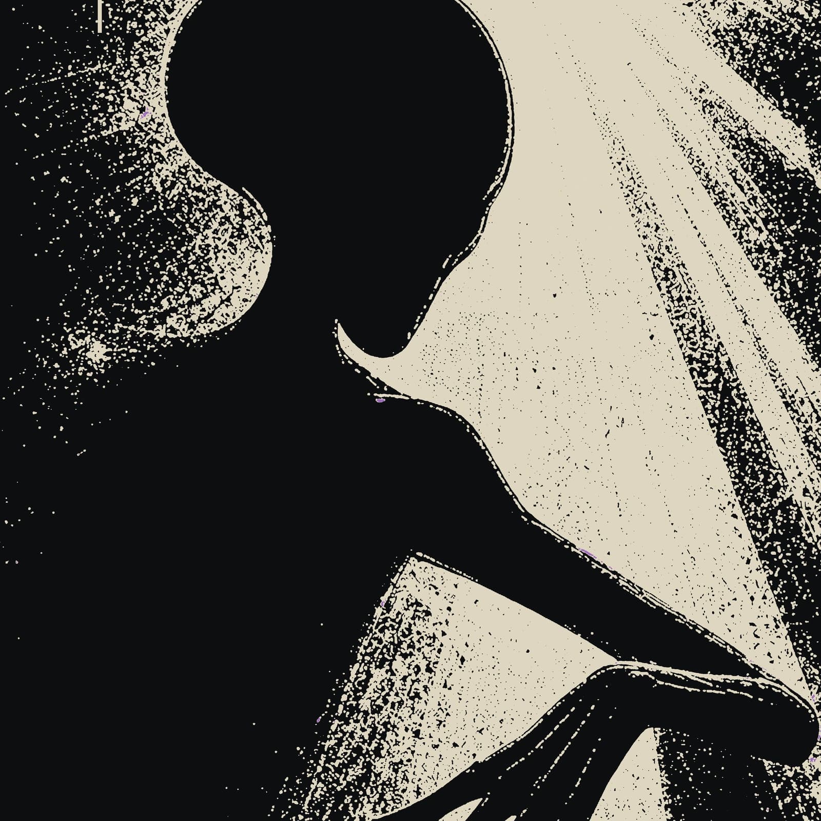Exact Second Shadow artwork detail showing the alien-shaped negative-space shadow