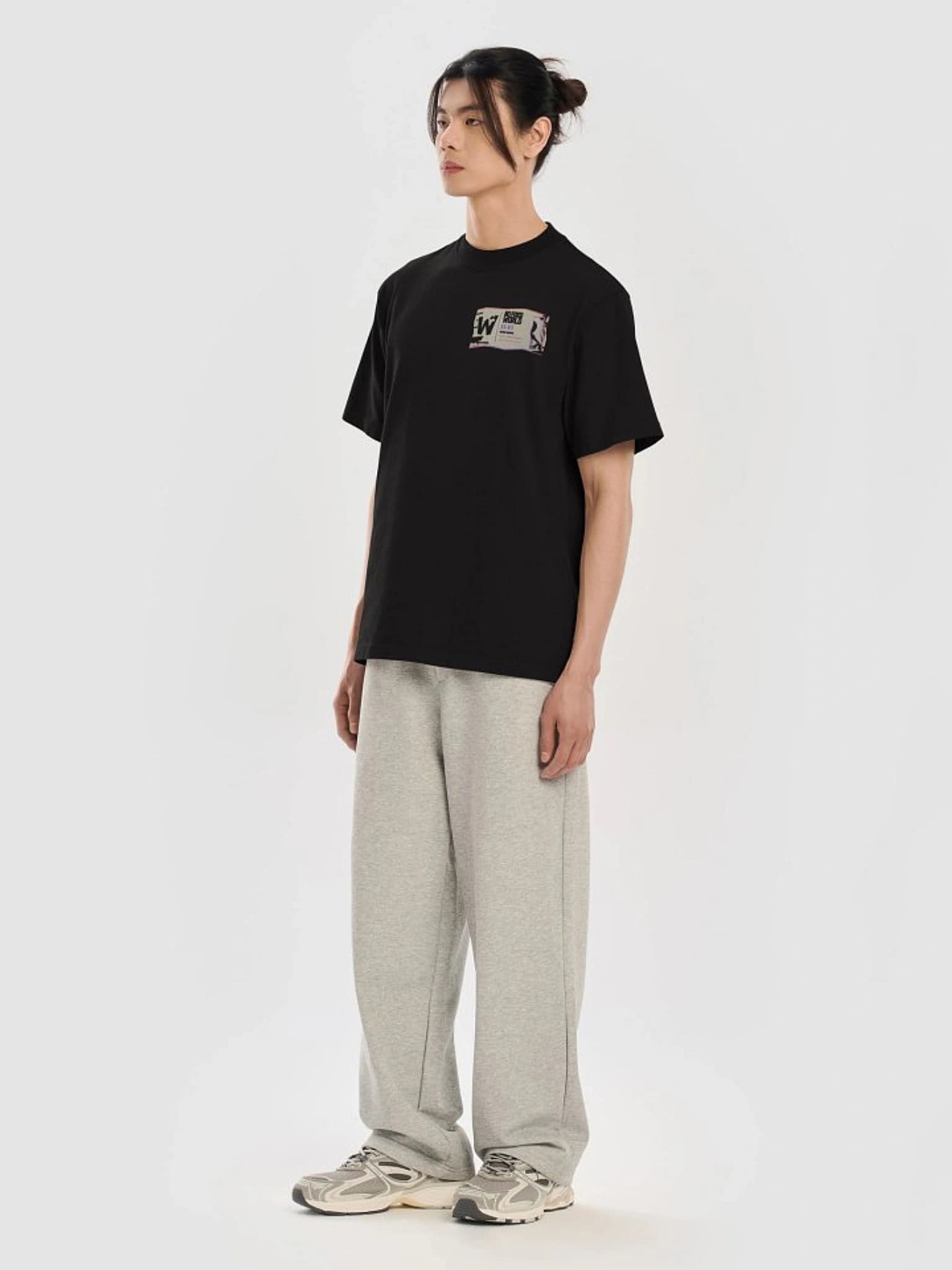 Digital three-quarter front preview of the Second Shadow heavyweight graphic tee